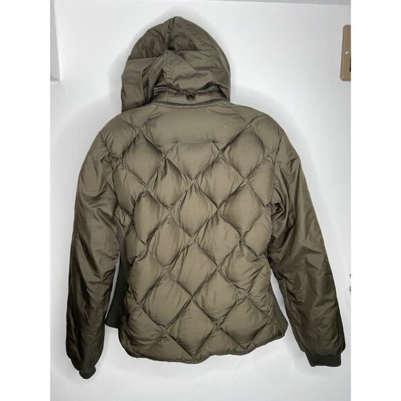 Vintage Bauer Down Eddie Bauer Jacket Green Olive Women's Full Zip Size Large - Picture 3 of 12
